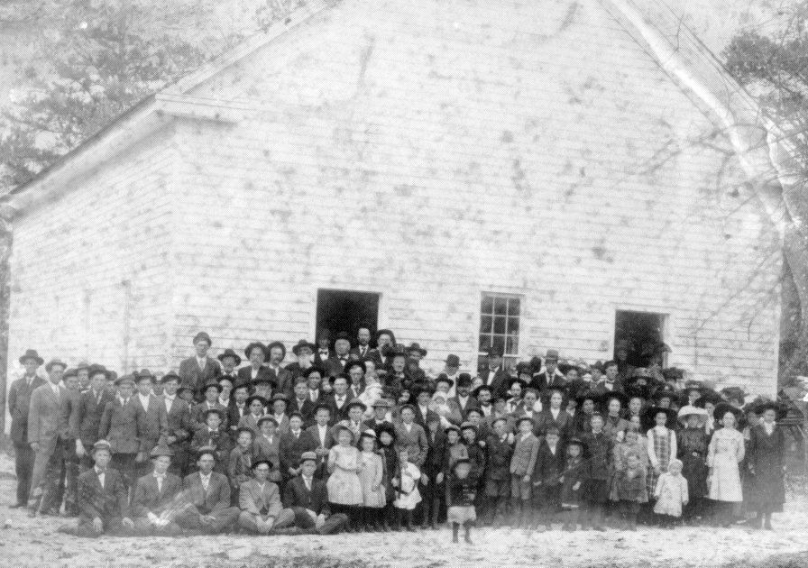 A historic photo shows Hebron Baptist Church in Dacula, Ga., in the 1800s. The church celebrated its 180th anniversary this past Sunday. (Photo/Hebron Baptist Church)
