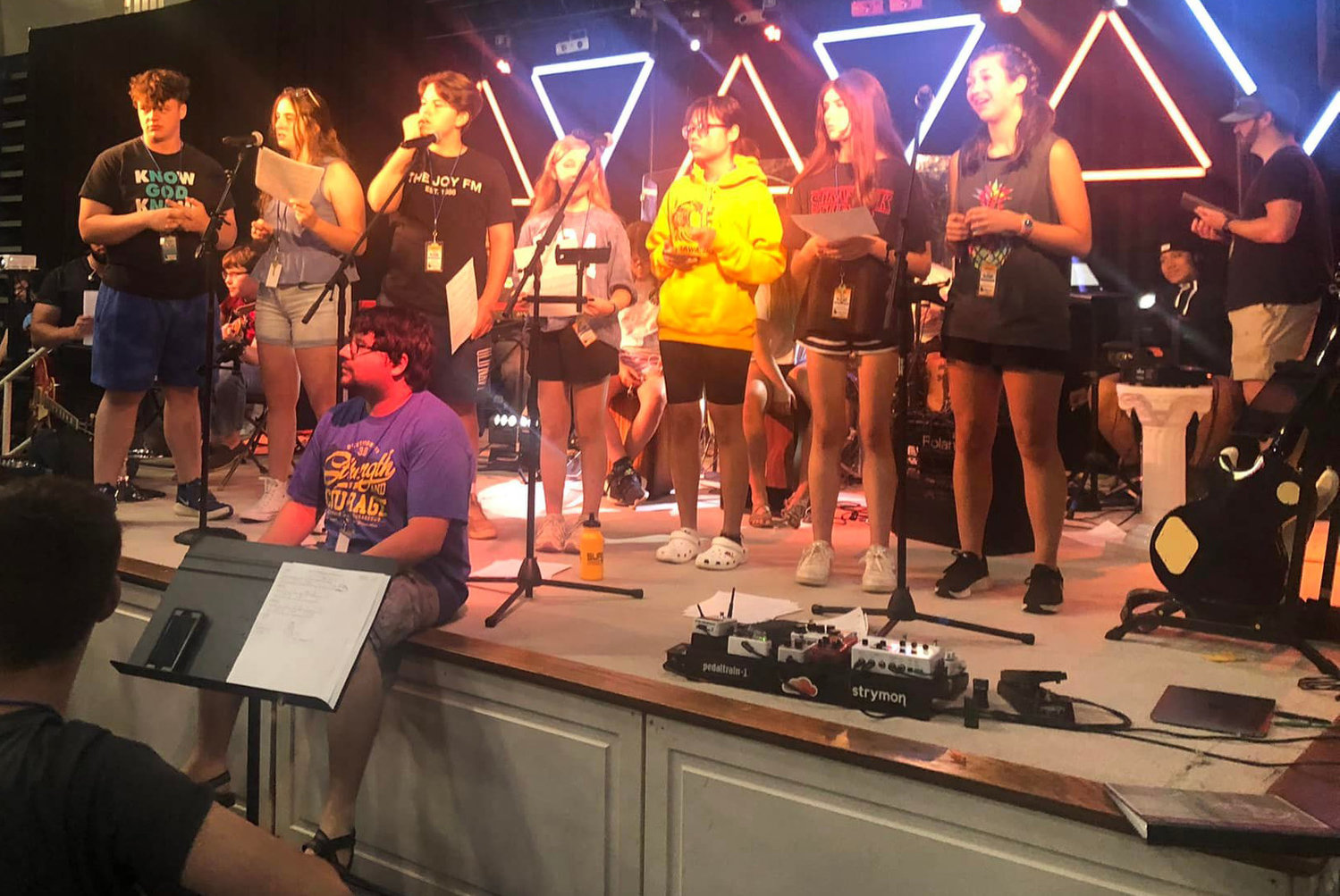 Students participating in Surge150 rehearse for the Praise Team and Band in Rome, Ga. (Photo/Surge150)