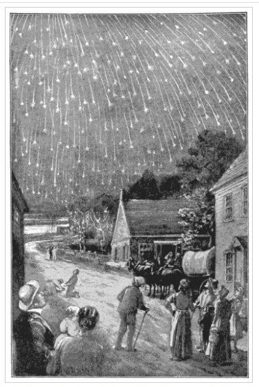 Image of the 1833 meteor shower referred to as "The Year the Stars Fell."