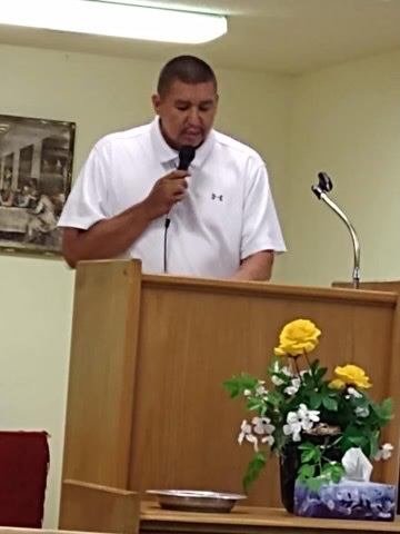 Billy Keeble preaches at Bethany Baptist Church in Waubay, S.D.