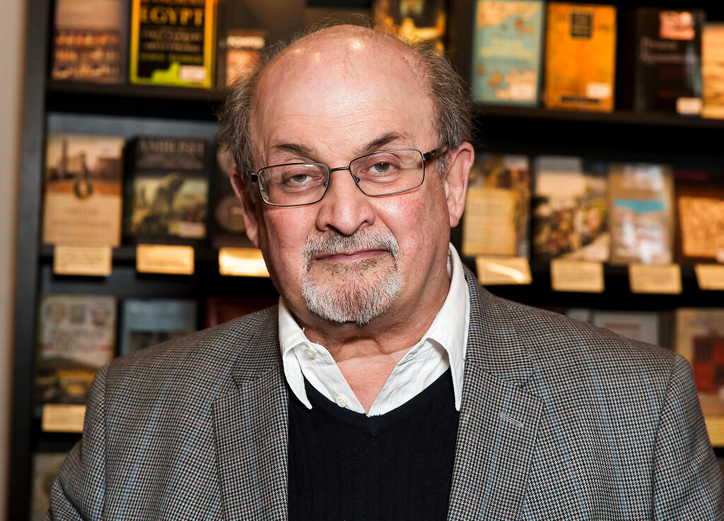 Author Salman Rushdie appears at a signing for his book "Home" in London on June 6, 2017. (Photo by Grant Pollard/Invision/AP, File)