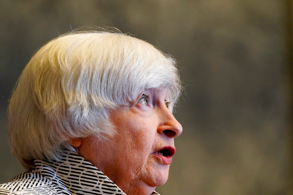 Treasury Secretary Janet Yellen speaks about the economy during a news conference at the Treasury Department, July 28, 2022, in Washington. (AP Photo/Jacquelyn Martin, File)