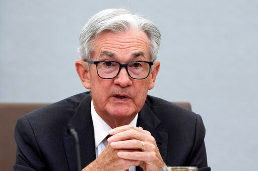 Federal Reserve Board Chairman Jerome Powell speaks during a meeting at the Federal Reserve building, Friday, Sept. 23, 2022, in Washington. (AP Photo/Manuel Balce Ceneta, File)