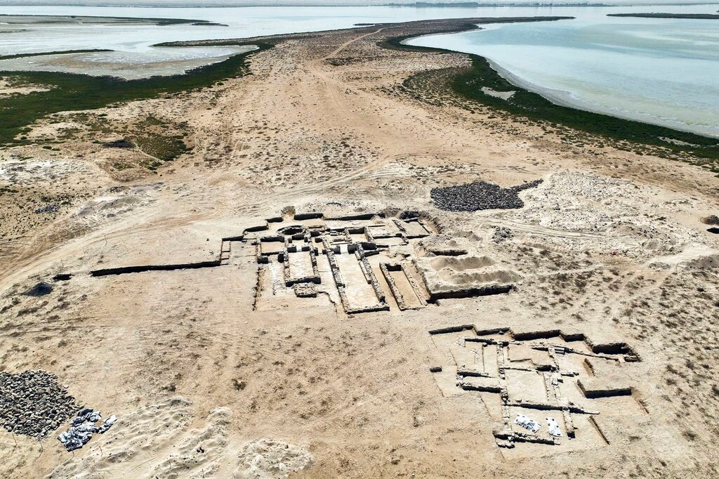 An ancient Christian monastery uncovered on Siniyah Island in Umm al-Quwain, United Arab Emirates. (Nasser Muhsen Bin Tooq/Department of Archaeology and Tourism of Umm al-Quwain via AP)