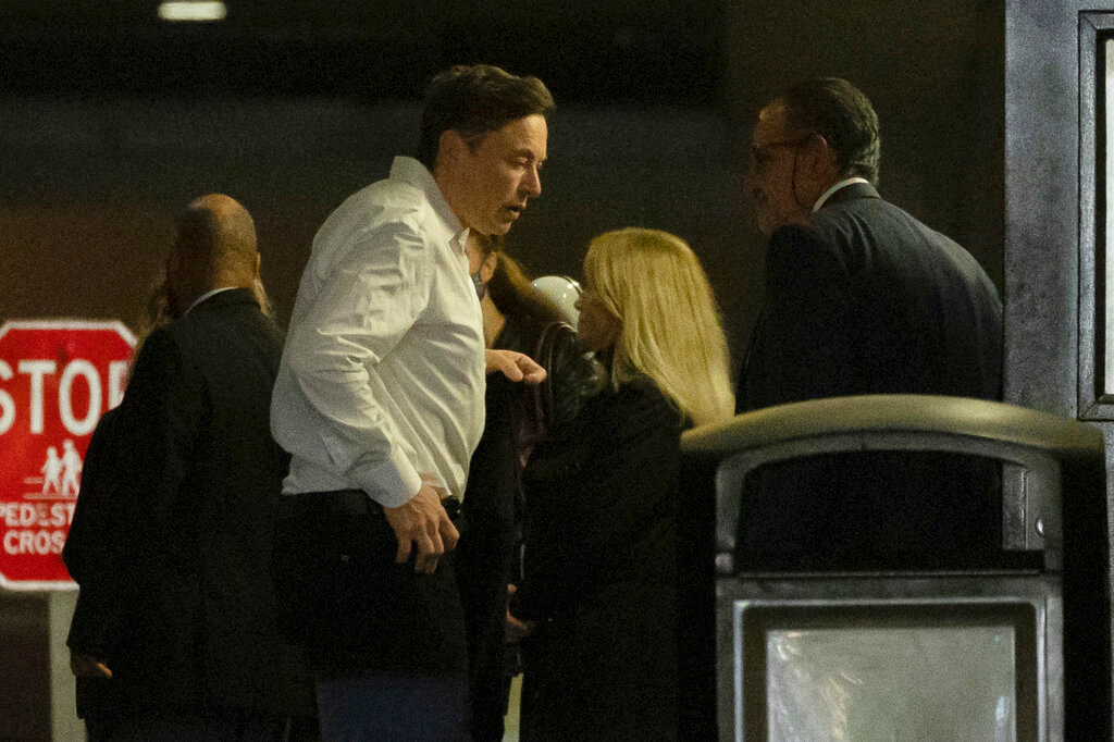 Elon Musk arrives at Baron Investment Conference at the Metropolitan Opera House, Friday, Nov. 4, 2022, in New York. (AP Photo/Yuki Iwamura)