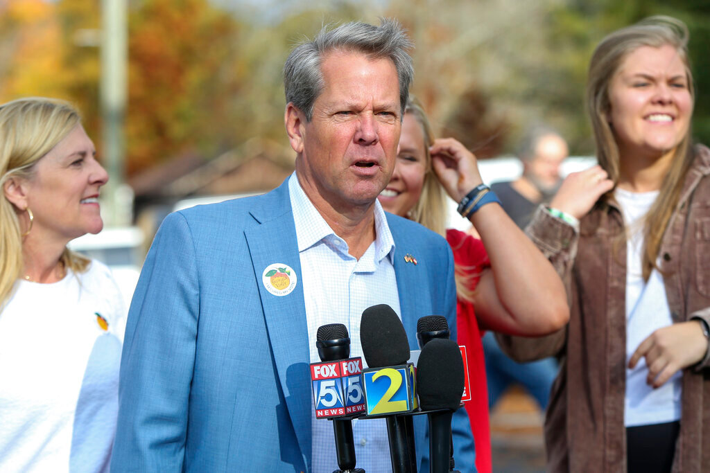 Brian Kemp Reelected Georgia Governor Gop Set To Sweep Down Ballot