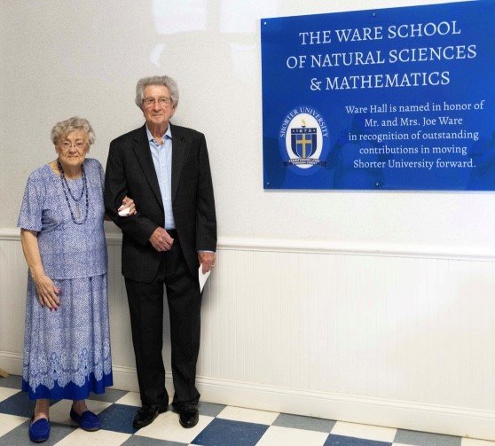 Joe and Charlotte Ware have made generous contributions to Shorter University to build new science labs and refurbish old ones.