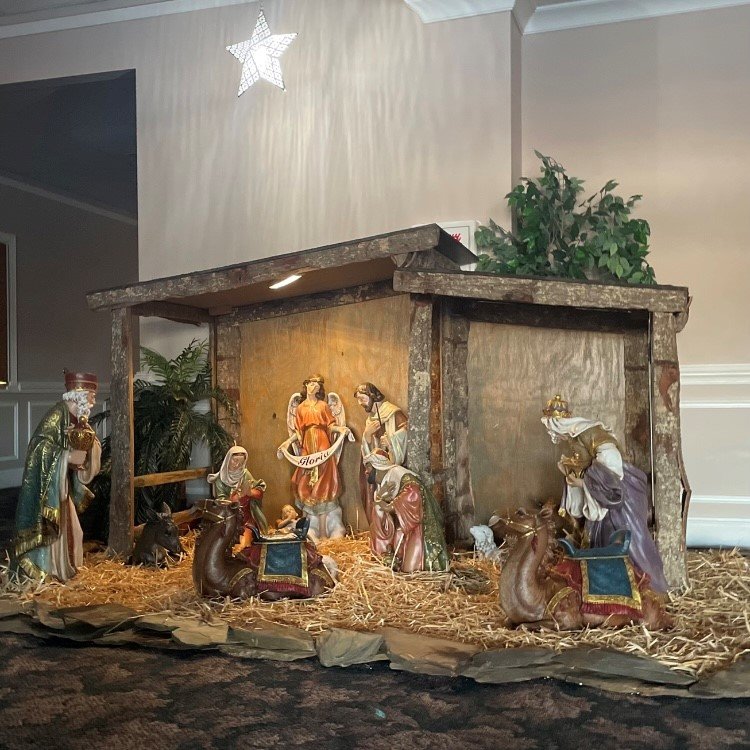 A Nativity scene at Morningside Baptist Church in Valdosta is almost life-size