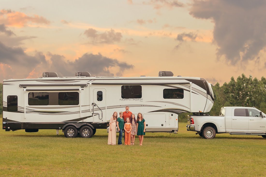 Kevin and Casey Kilgore decided in 2021 to sell everything they had, purchase an RV and travel North America to encourage church planting missionaries who have been sent out by the North American Mission Board. Together with their four kids, they’ve visited more than 125 church planters in 27 of NAMB’s send cities. (Photo/Kilgore Family)