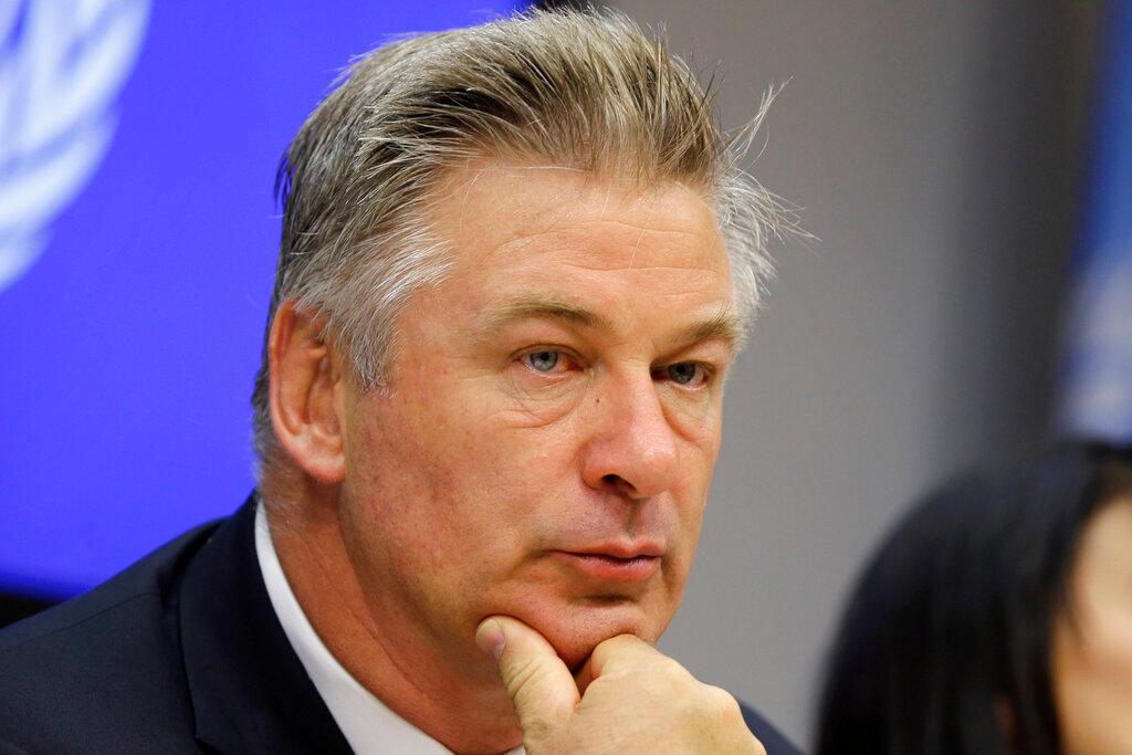 Actor Alec Baldwin attends a news conference at United Nations headquarters, on Sept. 21, 2015. Prosecutors announced Thursday that Baldwin and a weapons specialist will be charged with involuntary manslaughter in the fatal shooting of a cinematographer who was killed in 2021 on a New Mexico movie set. (AP Photo/Seth Wenig, File)