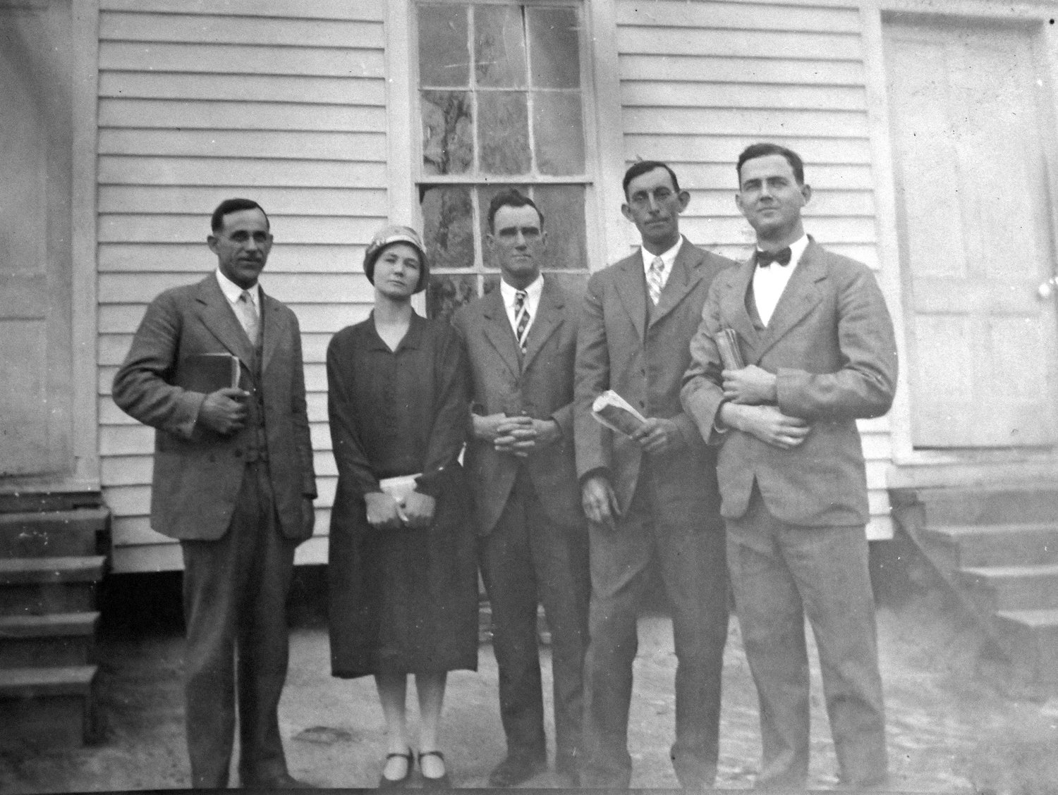 The Flat Creek Sacred Singers and their pastor A. H. Holland on left (ca.1928).