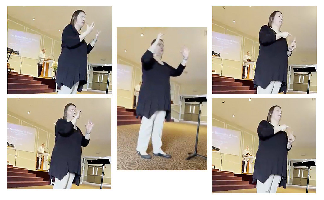 Melissa Wells, a certified sign language interpreter, serves as interpreter at Tabernacle Baptist Church.