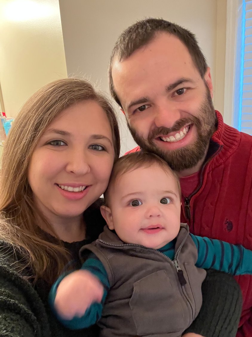 Kaitlin and Eric Swenson, shown with their son Elijah, make a great ministry team on the Georgia Tech campus.