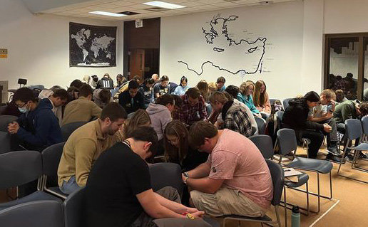 Georgia Tech’s BCM leadership and students pray for God to touch the campus with His saving grace.