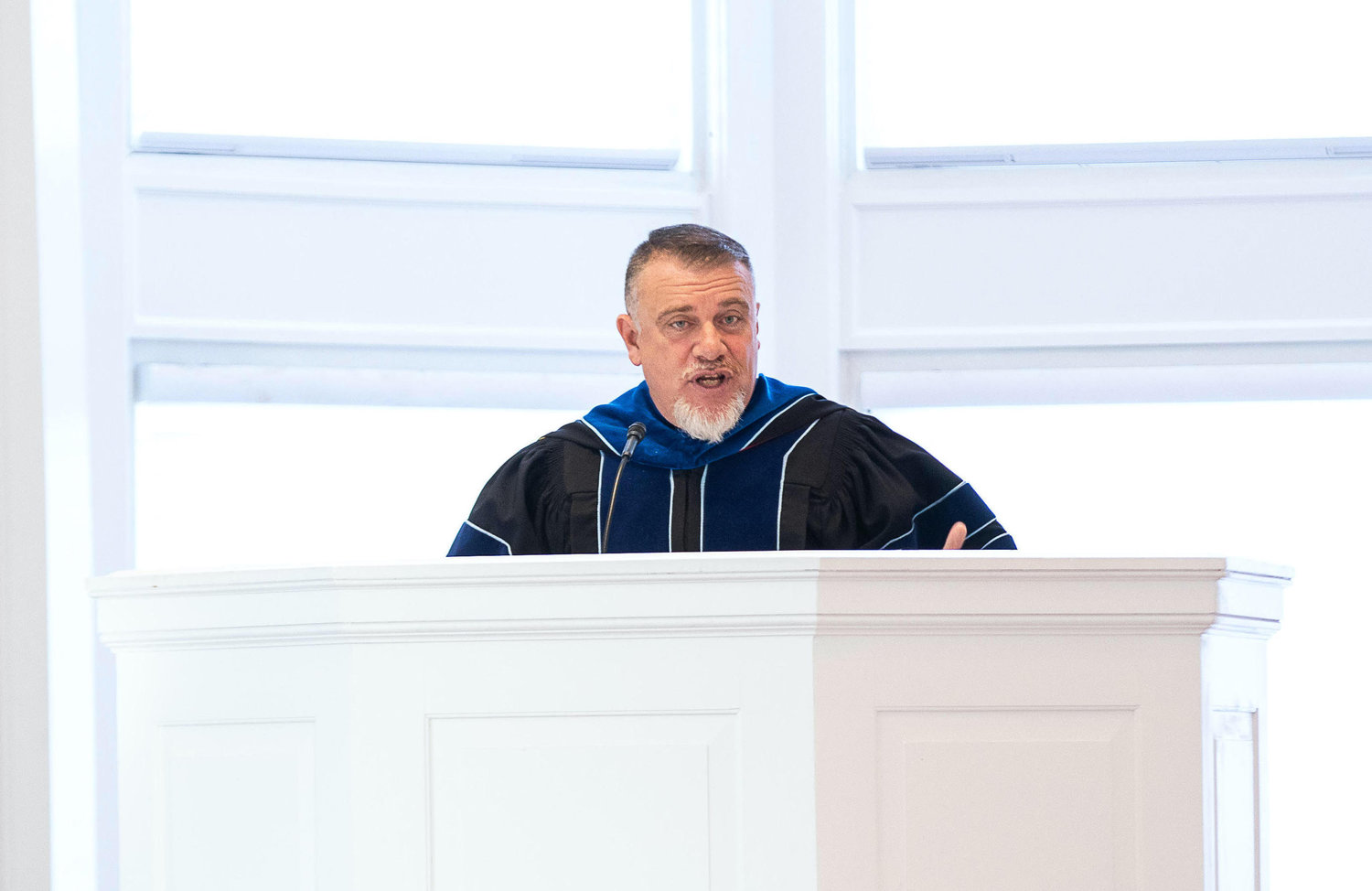 Timothy Paul Jones, professor of apologetics and family ministry at Southern Baptist Theological Seminary, delivers the annual Faculty Address. (Photo/Southern Baptist Theological Seminary)