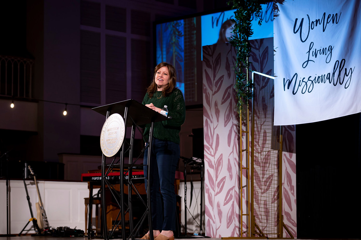 Kelly Minter speaks at the "Abide" women's conference held at New Orleans Baptist Theological Seminary. (Photo/New Orleans Baptist Theological Seminary)