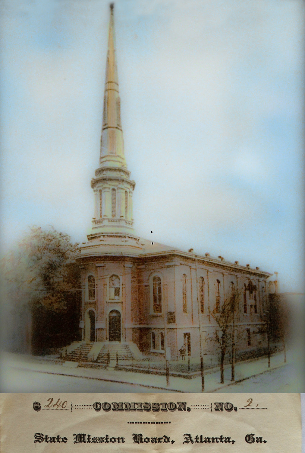 The second building of FBC Atlanta. Its "Mission Room'' was the first office of the Georgia Baptist State Mission Board from 1877-1882. (Photo/FBC Atlanta)