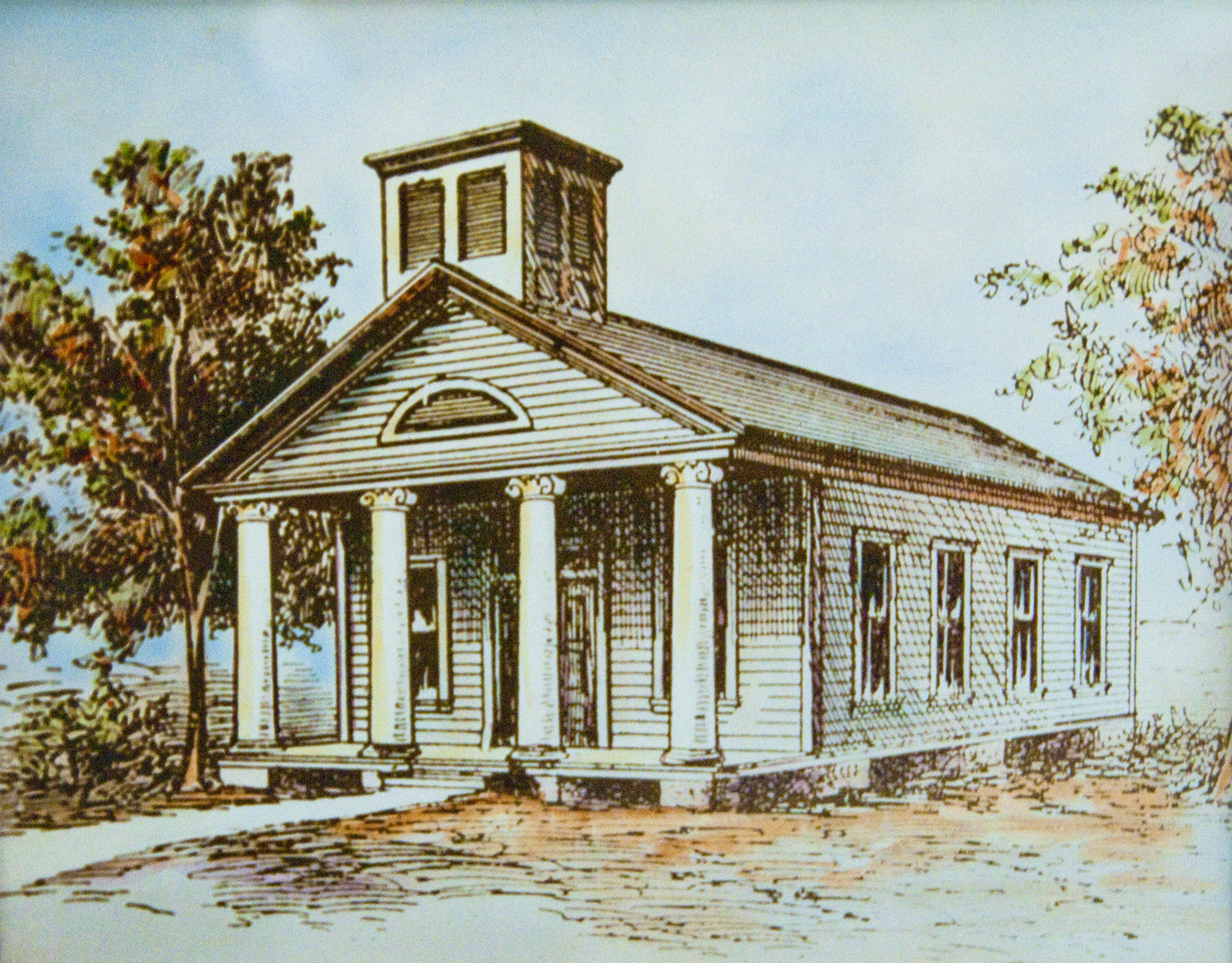 The first meeting house of First Baptist Church Atlanta in 1848 was constructed with funds provided by the Georgia Baptist Convention. (Photo/FBC Atlanta)