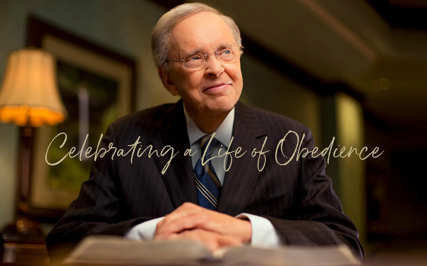 Dr. Charles Stanley in a photo accompanying his obituary on the First Baptist Atlanta website. (Photo/First Baptist Atlanta)