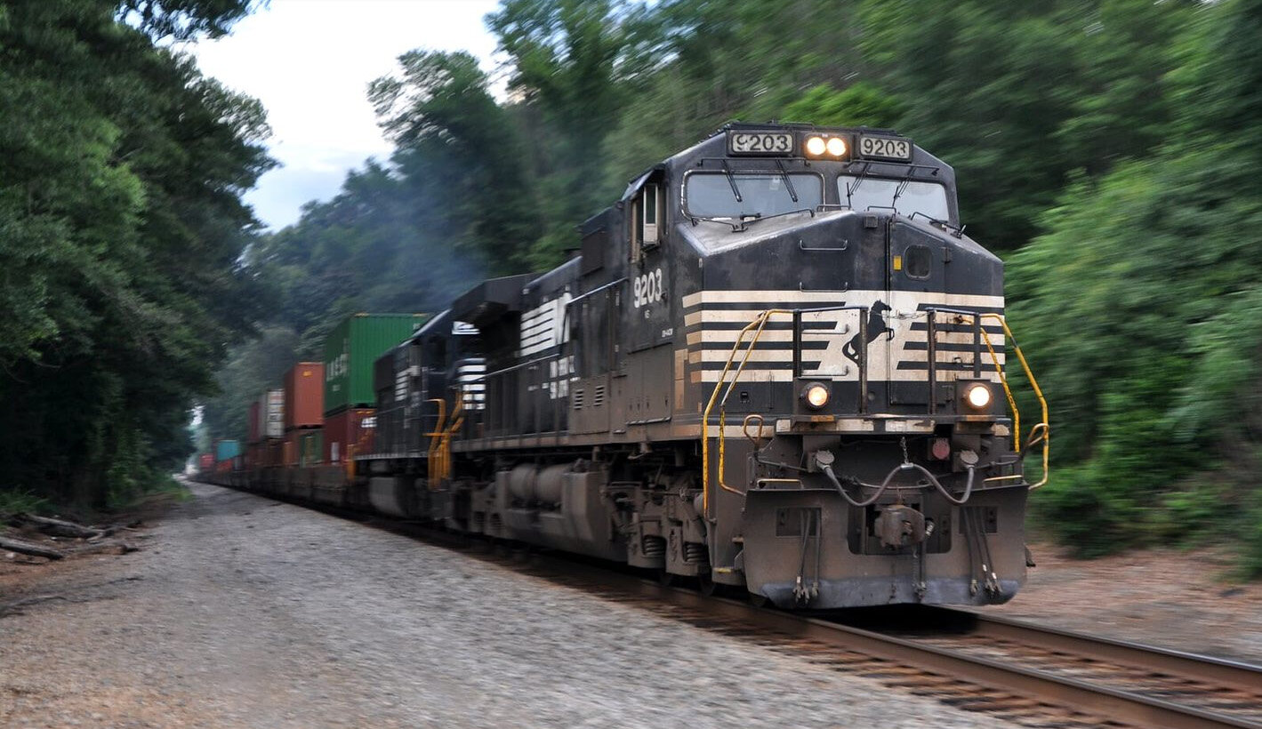A Norfolk Southern freight train rolls through Taylors, S.C. (Index/Henry Durand, File)