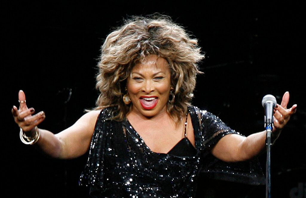 Tina Turner performs in a concert in Cologne, Germany on Jan. 14, 2009. Turner died Tuesday, after a long illness at her home in Küsnacht near Zurich, Switzerland, according to her manager. She was 83. (AP Photo/Hermann J. Knippertz, File)