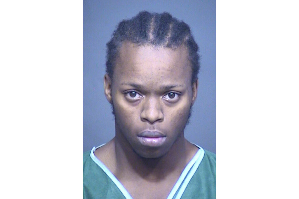 This booking photo provided by the Mesa, Ariz., Police Department shows Iren Byers. (Courtesy of Mesa Police Department via AP)
