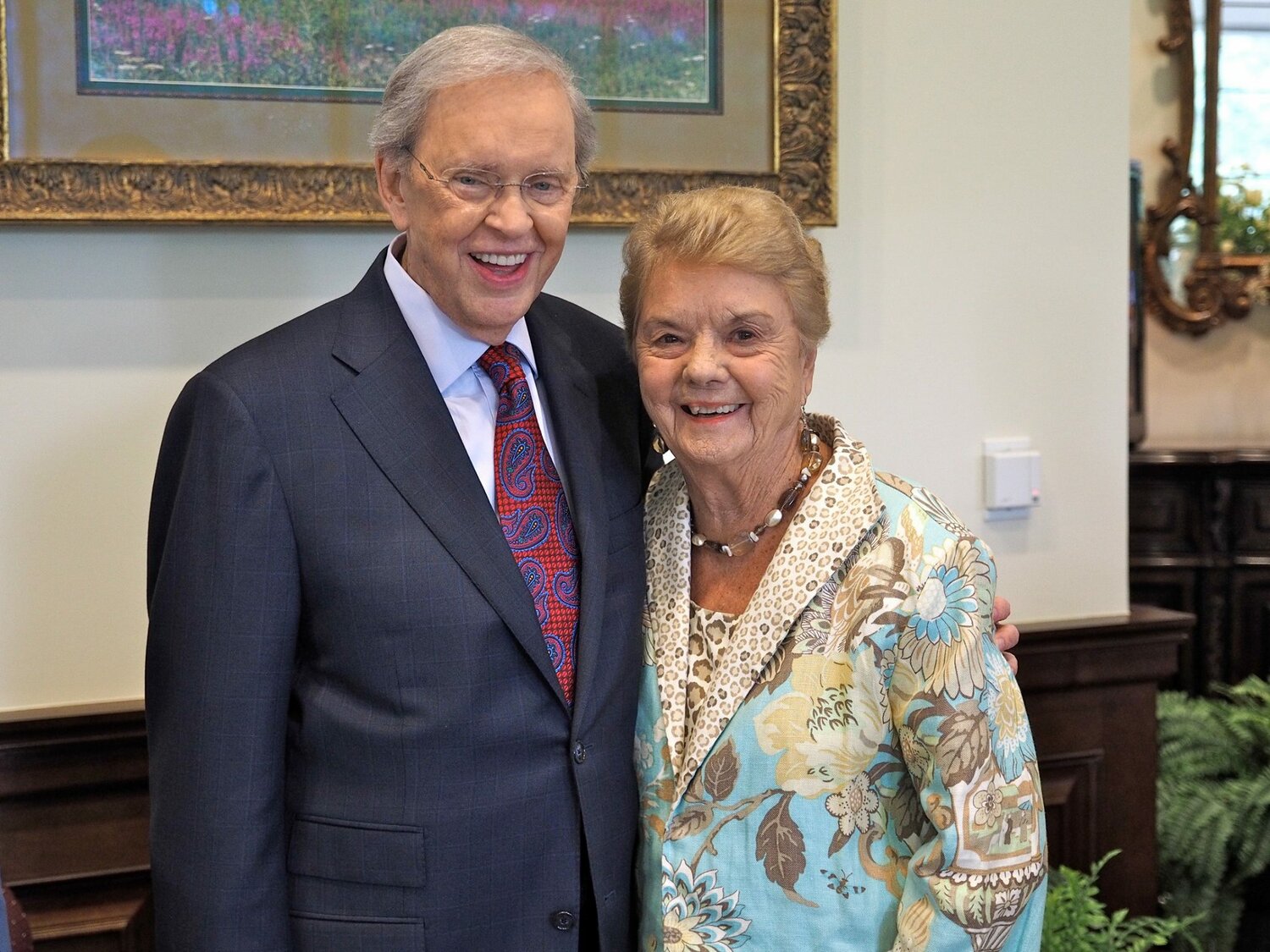 Mary Gellerstedt and Dr. Charles Stanley worked together at First Baptist Atlanta for 50 years.
