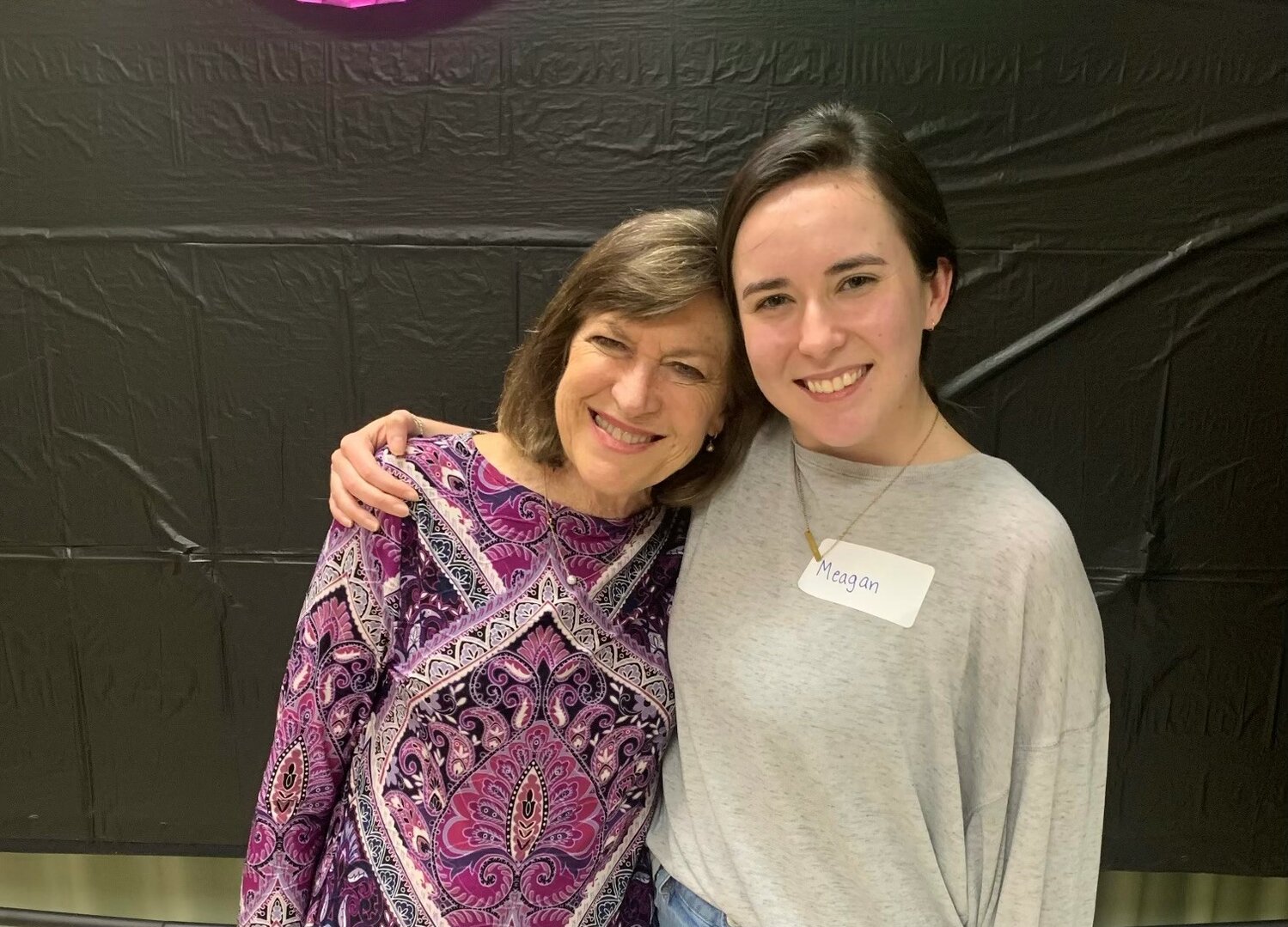 Georgia State University's legendary campus ministry director Teresa Royall poses with one of her former students, Meagan Sibley. (Photo/Baptist Collegiate Ministries)