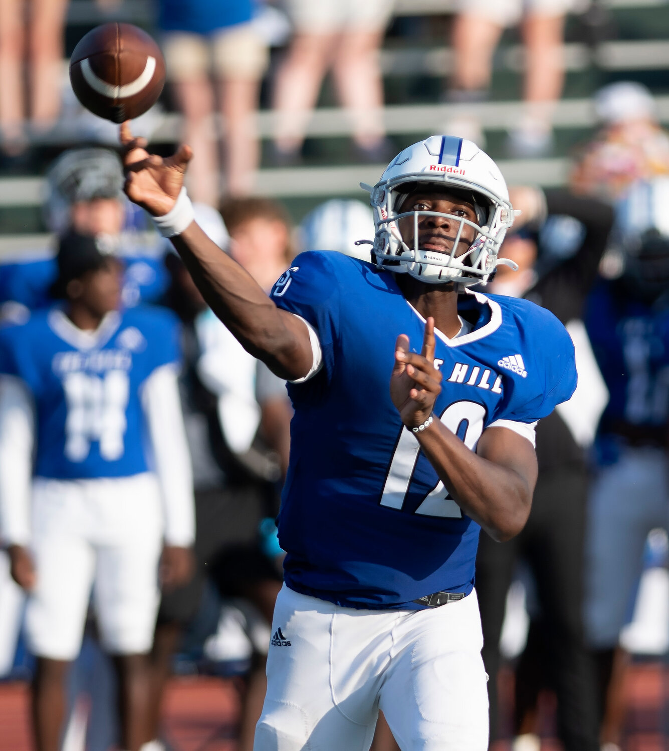 Shorter University quarterback Joshua Brown completes a pass in the fourth quarter against Erskine College, Saturday, Sept. 9, 2023, in Rome, Ga. Shorter won 28-7. (Index/Henry Durand)