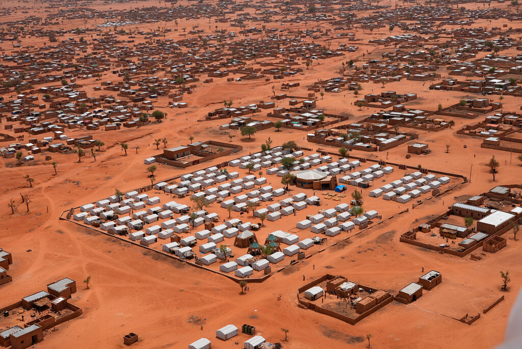A camp of internally displaced people in Djibo, Burkina Faso, May 26, 2022. (AP Photo/Sam Mednick, File)