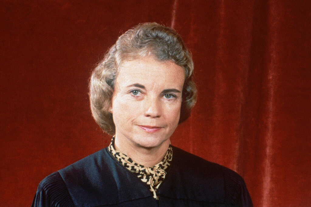 Supreme Court Associate Justice Sandra Day O'Connor poses for a photo in 1982. O'Connor, who joined the Supreme Court in 1981 as the nation's first female justice, has died at age 93. (AP Photo, File)