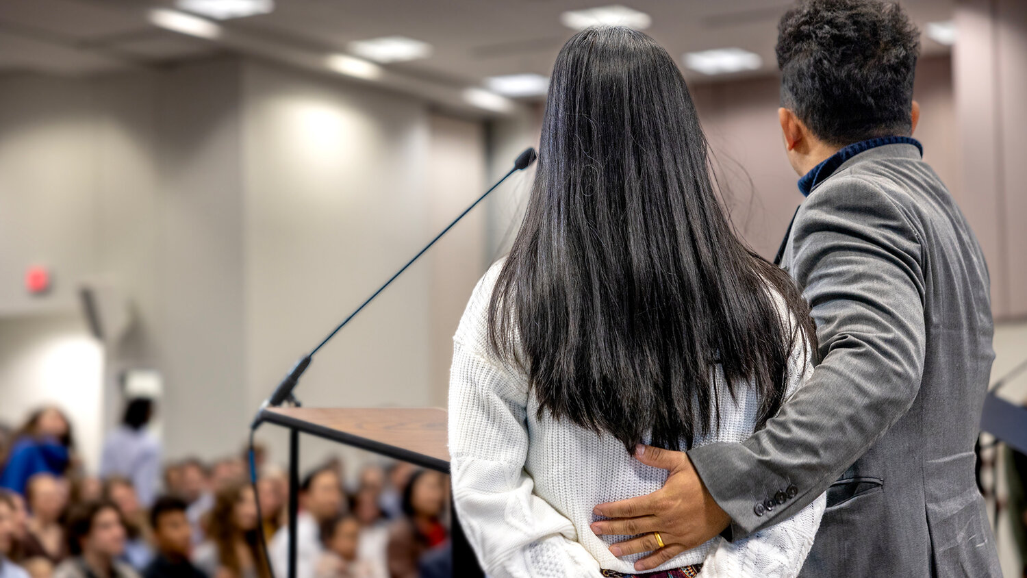 The first Burmese-American Southern Baptist missionaries sent through IMB speak during their commissioning service on Thursday, near Richmond, Va. (Photo/International Mission Board)