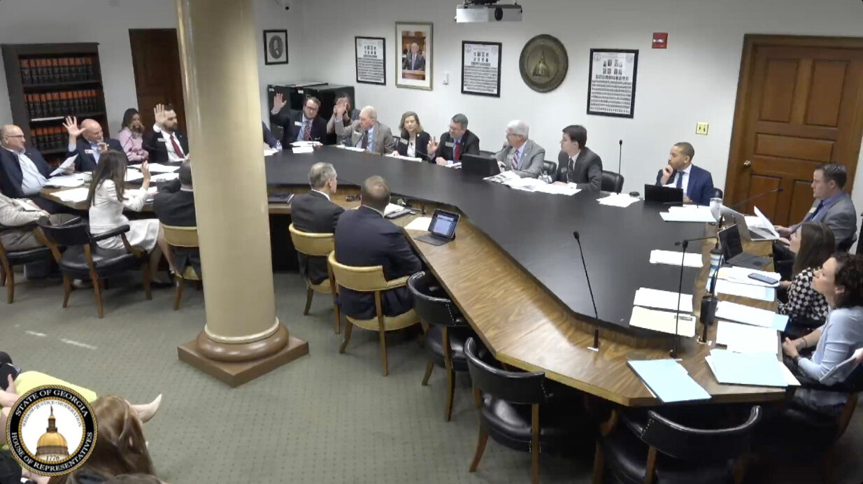 Representatives vote to advance Senate Bill 36, the Religious Freedom Restoration Act, out of the House Judiciary Committee on Wednesday. (Photo/Georgia House of Representatives video)