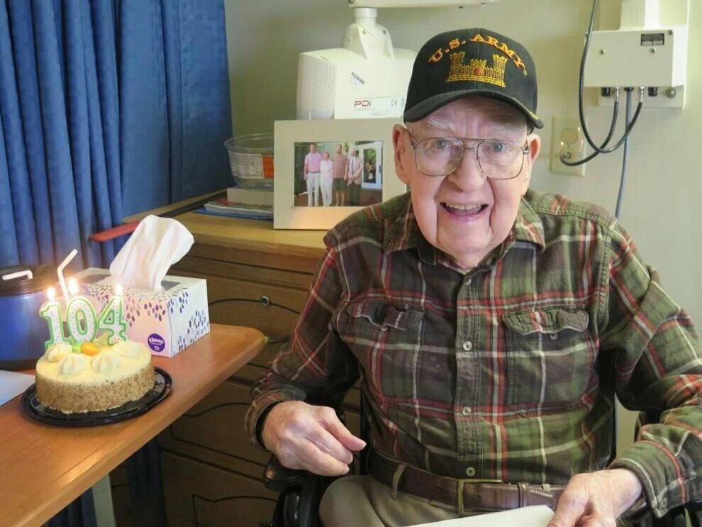 Vaughn P. Drake, Jr., a Kentucky native, died last week at 106. He was the oldest known survivor of the Japanese attack on Pearl Harbor. Drake is shown here on his 104th birthday. (Photo/Pacific Historic Parks via Kentucky Today)