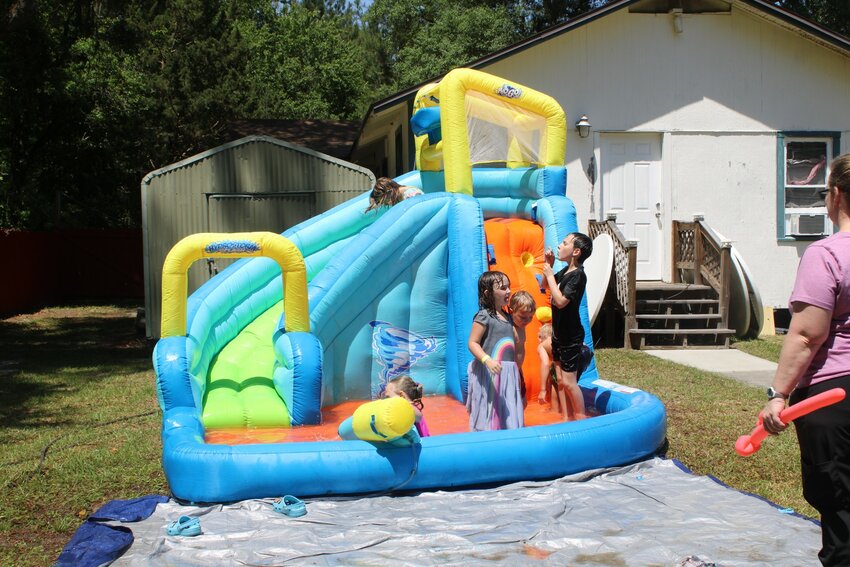 The event also had a waterslide.