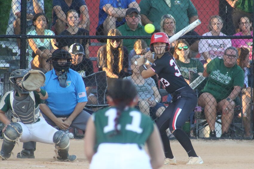 Middleburg senior KK Hagan is one of a handful of big bats for Broncos batting lineup ramped up to chase down a second state title.