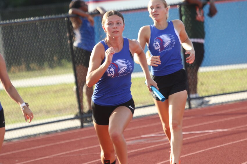 Keystone Heights, in region 1-2A, here with Ashley McCarty and Kaylee Park in 4 x 100 relay got a  9th in the 100 from Park and a 12th in the 3200 from James Thomas.