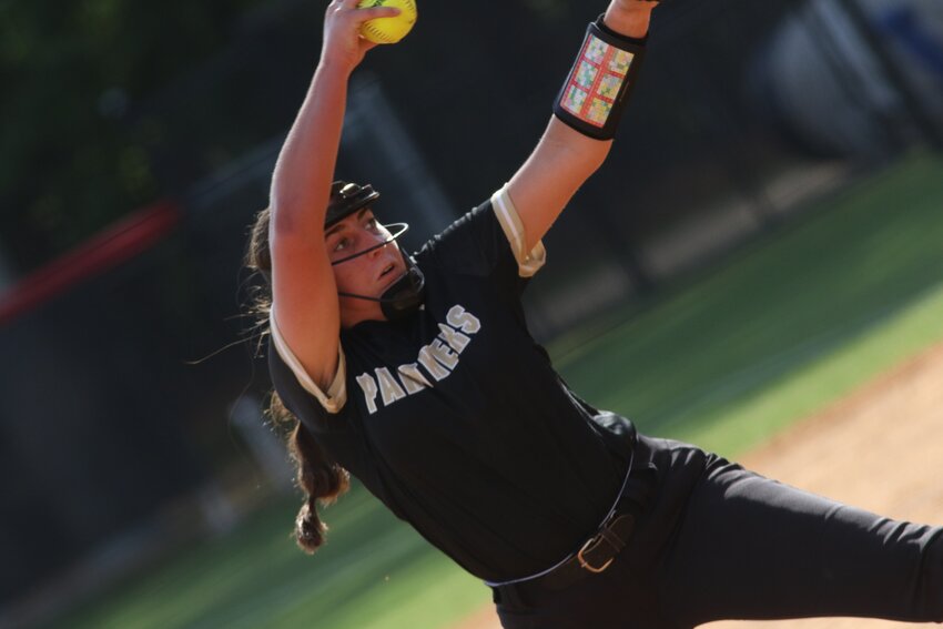 Milton pitcher Chloe Norman gave her own battle for six innings to Broncos batting lineup with eighth strikeouts, but seven walks.