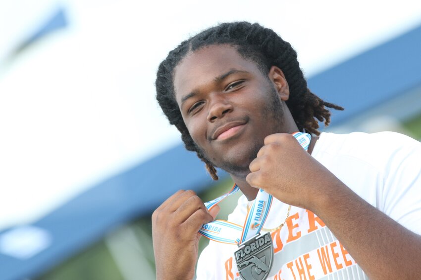 Orange Park senior discus thrower Jeremiah Hamilton had his best day with a sixth place finish in Class 3A.
