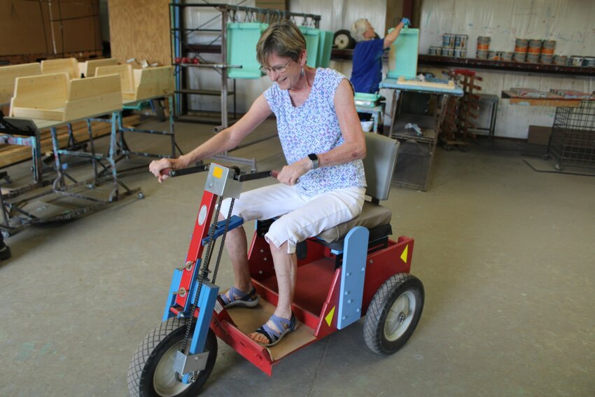 The group toured the Penney Train Club and Mobility Worldwide Penney Farms.