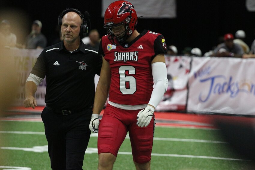 Jacksonville Sharks coach Jason Gibson has given control of his high-octane offense to Tyler Huff as his newest quarterback with Huff delivering a 54-48 upset win Saturday over the defending two time Indoor Football League champion Arizona Rattlers.