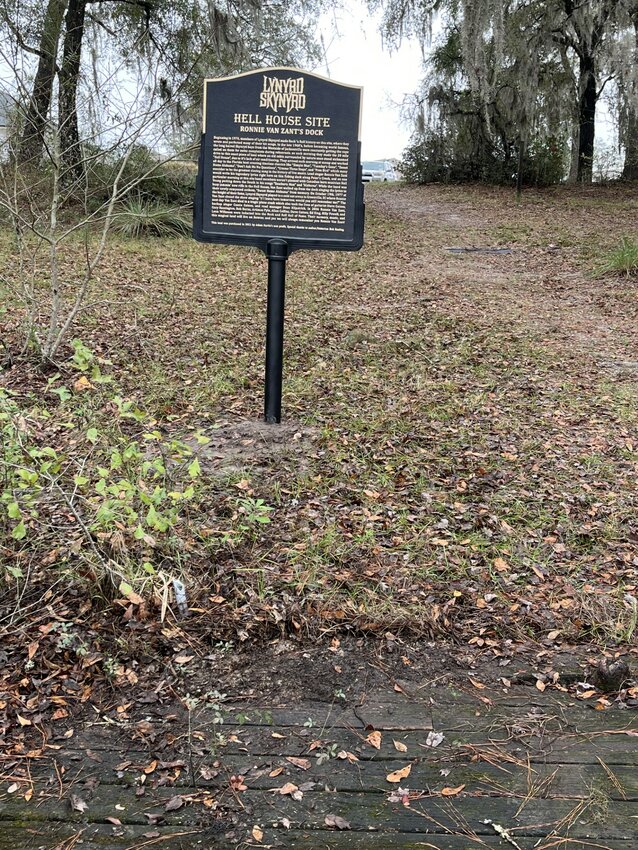 Ronnie's dock is just two steps away from the original place of the historical marker for Hell House on Peters Creek. One member of the HOA board still believes it attracts fans to the gated community although Peters Creek is owned by the state.