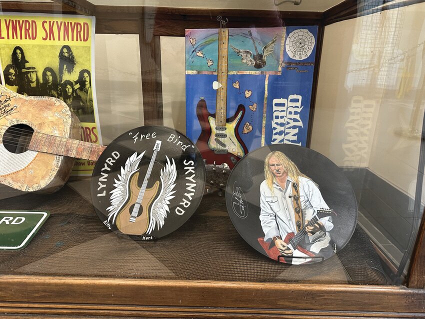 Instead of throwing old guitars and scratched albums away, they are donated to be transformed into artwork. Painted albums and guitars from local musicians Curt Towne, Paul Wane, Jim Correia and Jay Murphy are on display throughout Northeast Florida, including The Gallery at Wehner&rsquo;s.