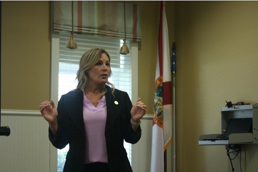 Clay County Clerk of Clerk of Courts and Comptroller Tara Green told Clay Chamber members about the many services offered at her office during a recent Clay Chamber Lunch and Learn meeting.