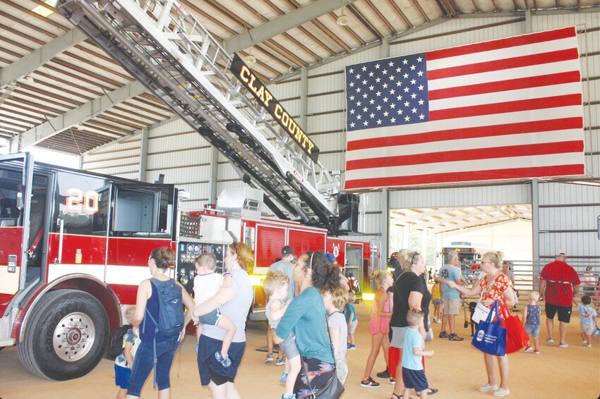 Big and small trucks and heavy equipment were on display at the Clay County Fairgrounds last Saturday to remind the community of the machinery needed to move Clay County.