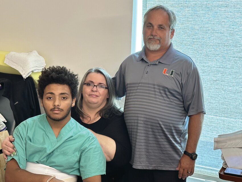 Although doctors have told Anthony Reynolds he has little chance of recovering from a broken spine sustained in a four-wheeler accident, the 17-year-old Keystone Heights High senior said he&rsquo;s &ldquo;going to live my life&rdquo; and not give up. Reynolds has received support from the Lake Region community, including visits from his mother and father, Heather and Eric.
