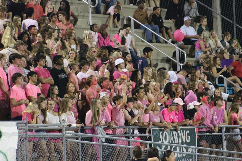 Cutline: Fleming Island High cheerleaders wore pink to support the District&rsquo;s observation of PINK OUT month during last Friday night&rsquo;s game against Gainesville Buchholz.