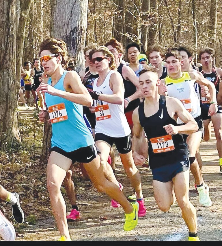 Fleming Island senior cross country runner Graham Myers, center in white, just missed an invite to the Foot Locker National Championship race with a 12th-place finish at the South Region qualifier in North Carolina. Myers was part of team champion Team Florida.