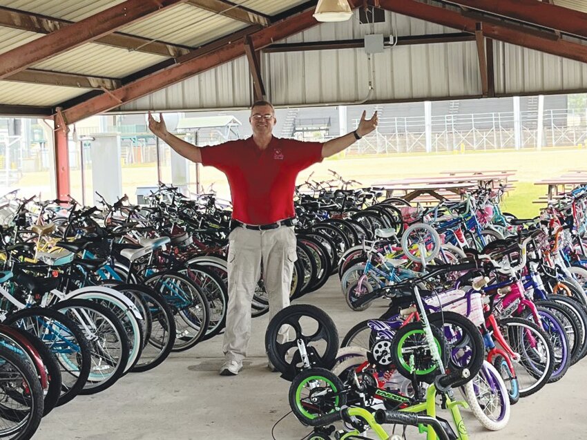 Last year, the group from Green Cove Springs and the James Boys from Orange Park Methodist Church combined to provide 740 bicycles to the J.P. Hall Children&rsquo;s Charities Christmas Party.