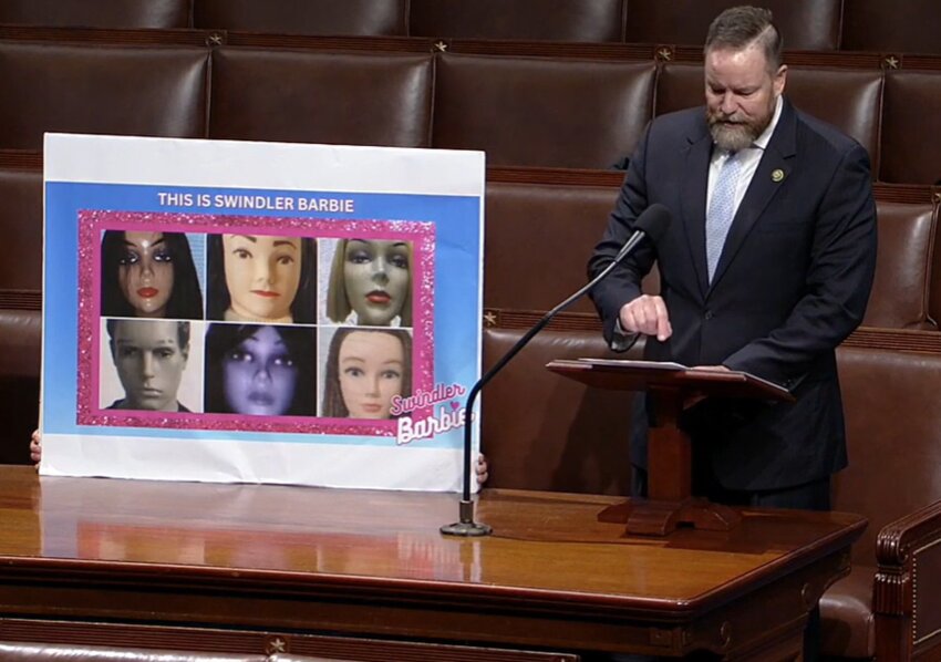 &ldquo;The scam wasn&rsquo;t perpetrated by America&rsquo;s favorite Barbie such as Malibu Barbie, Presidential Barbie or even Lawyer Barbie&hellip; This was perpetrated by &lsquo;Swindler Barbie,&rsquo;&rdquo; said Rep. Aaron Bean on the House floor.
